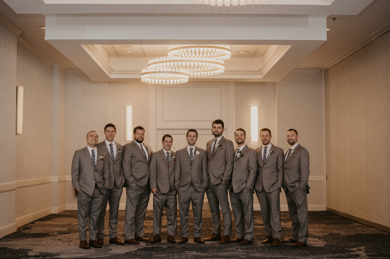 Beautiful bridal party portraits at the Annapolis Waterfront Hotel in Annapolis, Maryland by Britney Clause Photography