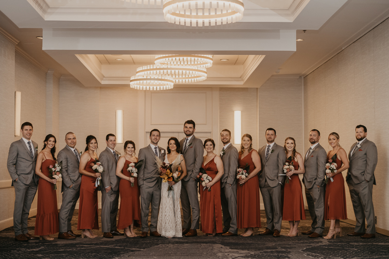 Beautiful bridal party portraits at the Annapolis Waterfront Hotel in Annapolis, Maryland by Britney Clause Photography