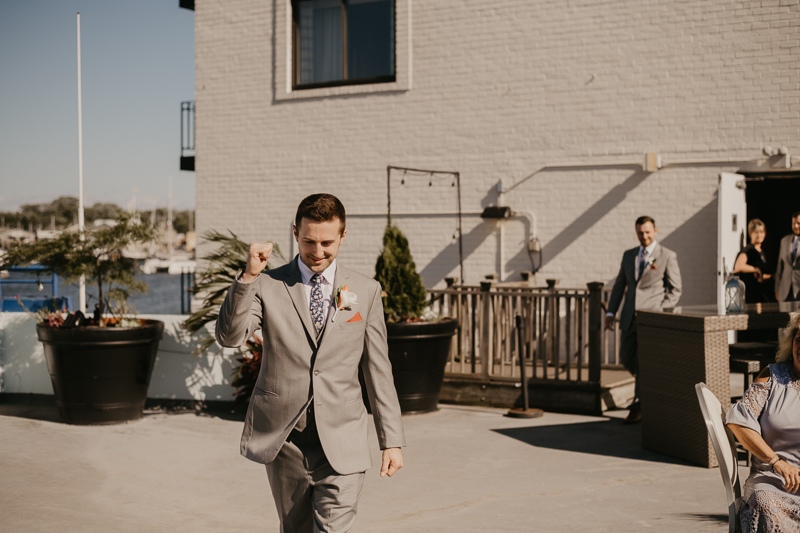 Amazing waterfront wedding ceremony at the Annapolis Waterfront Hotel in Annapolis, Maryland by Britney Clause Photography