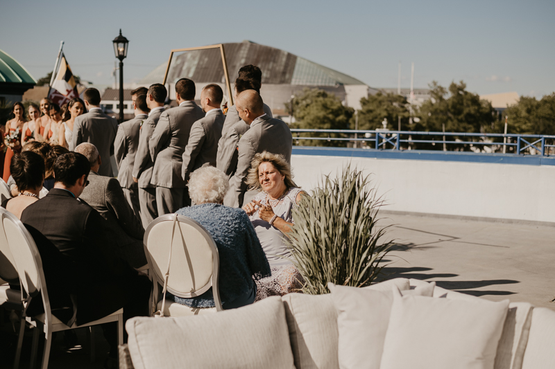Amazing waterfront wedding ceremony at the Annapolis Waterfront Hotel in Annapolis, Maryland by Britney Clause Photography