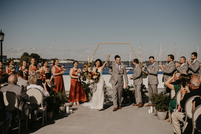 Amazing waterfront wedding ceremony at the Annapolis Waterfront Hotel in Annapolis, Maryland by Britney Clause Photography