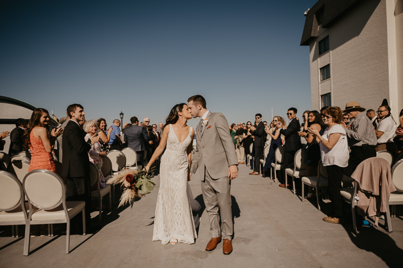 Amazing waterfront wedding ceremony at the Annapolis Waterfront Hotel in Annapolis, Maryland by Britney Clause Photography