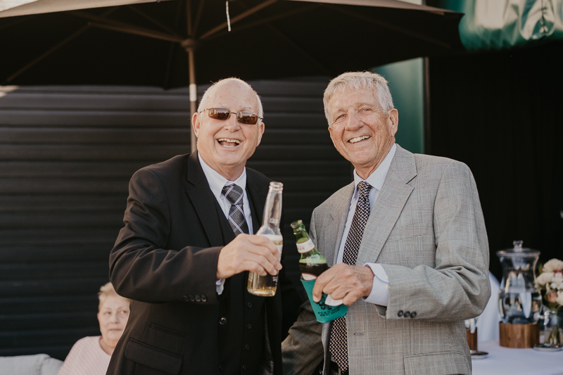 A stunning waterfront wedding reception at the Annapolis Waterfront Hotel in Annapolis, Maryland by Britney Clause Photography