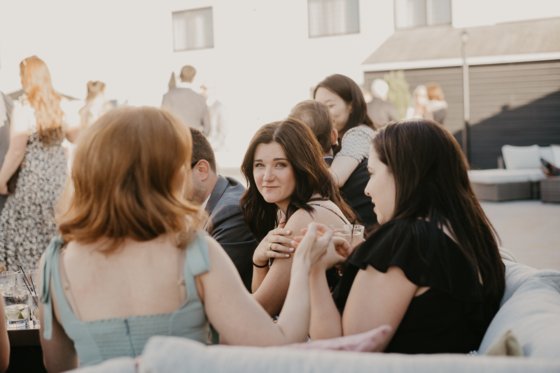 A stunning waterfront wedding reception at the Annapolis Waterfront Hotel in Annapolis, Maryland by Britney Clause Photography