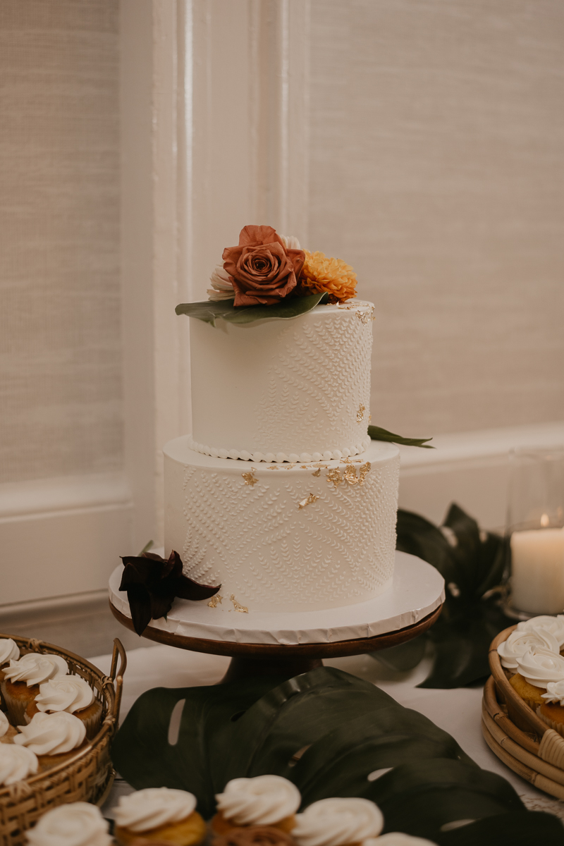 Delicious wedding cake by Patti Kake Bakery at the Annapolis Waterfront Hotel in Annapolis, Maryland by Britney Clause Photography