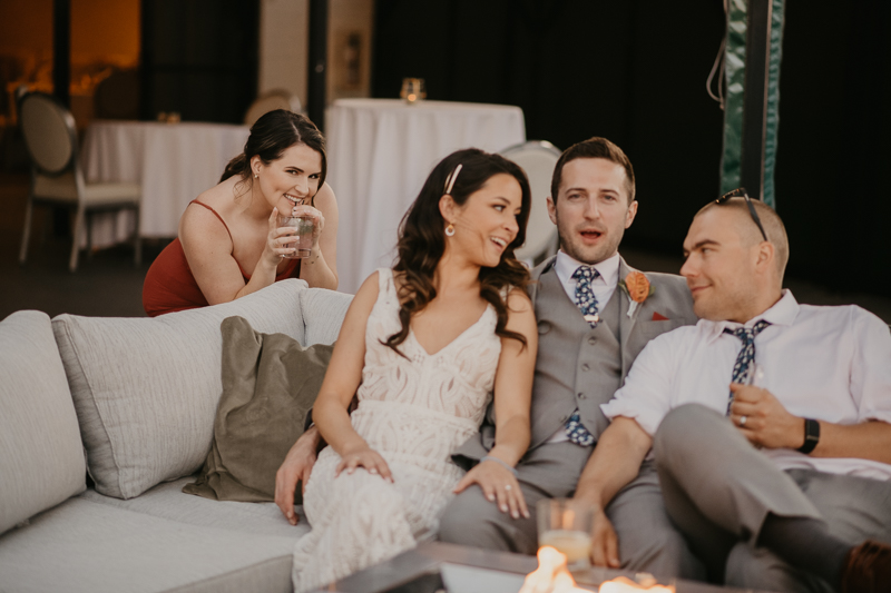 Stunning bride and groom wedding portraits at the Annapolis Waterfront Hotel in Annapolis, Maryland by Britney Clause Photography