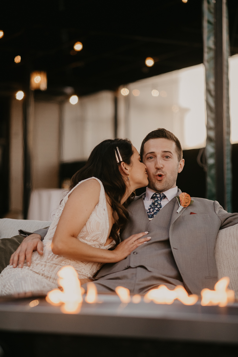 Stunning bride and groom wedding portraits at the Annapolis Waterfront Hotel in Annapolis, Maryland by Britney Clause Photography