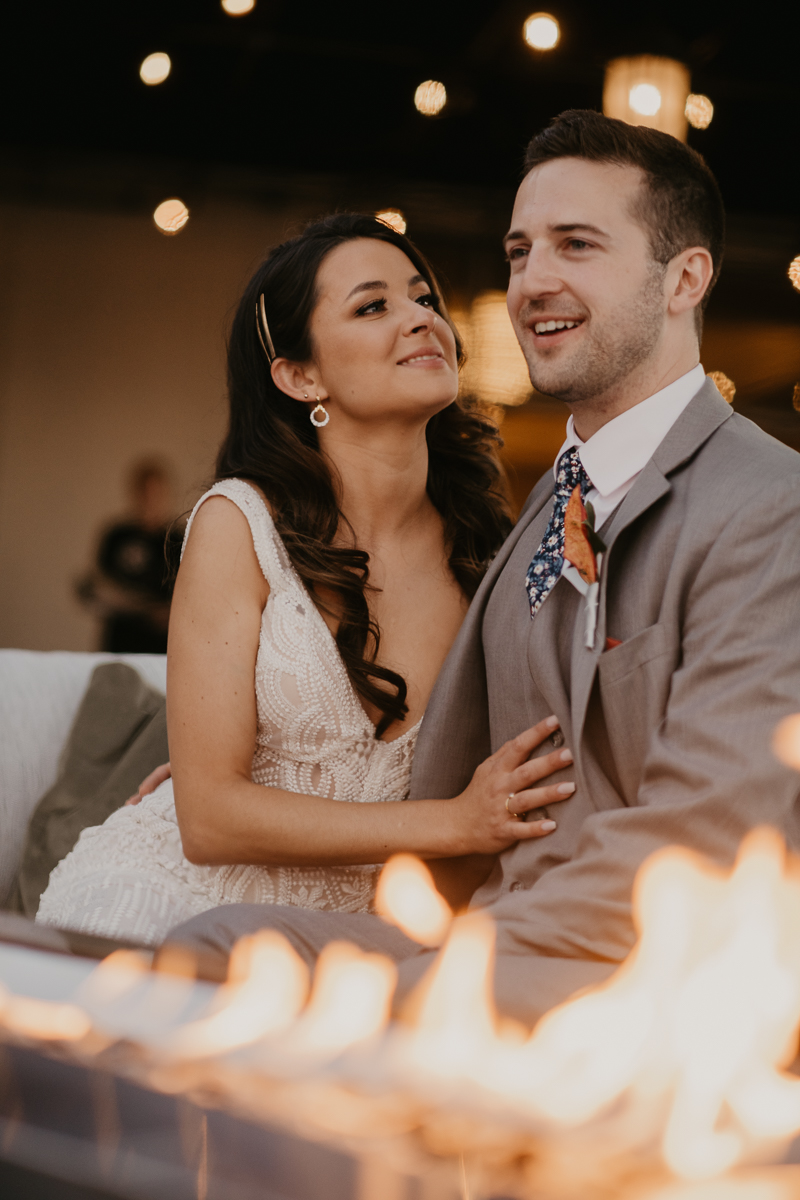 Stunning bride and groom wedding portraits at the Annapolis Waterfront Hotel in Annapolis, Maryland by Britney Clause Photography