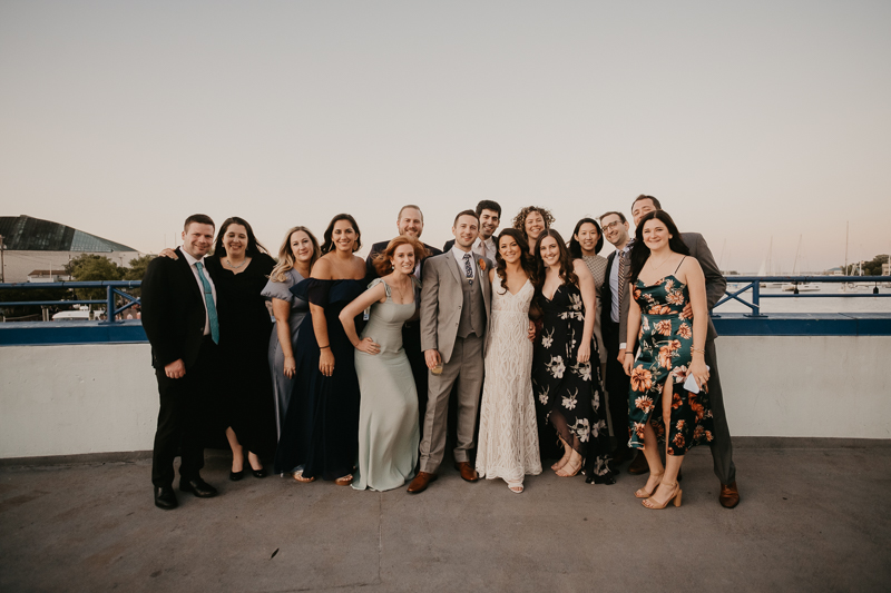 A stunning waterfront wedding reception at the Annapolis Waterfront Hotel in Annapolis, Maryland by Britney Clause Photography