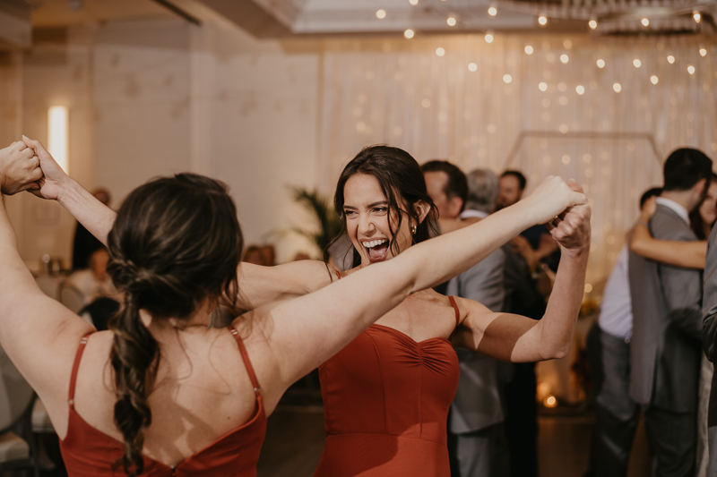 A stunning waterfront wedding reception at the Annapolis Waterfront Hotel in Annapolis, Maryland by Britney Clause Photography