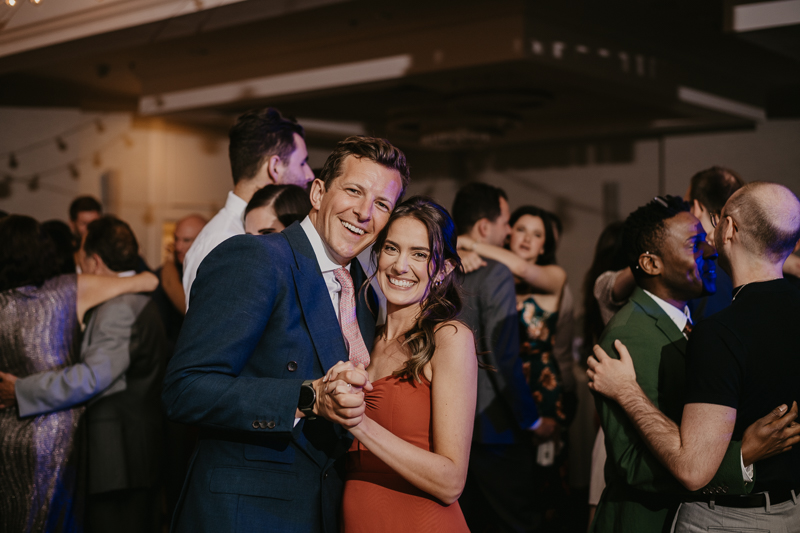 A stunning waterfront wedding reception at the Annapolis Waterfront Hotel in Annapolis, Maryland by Britney Clause Photography