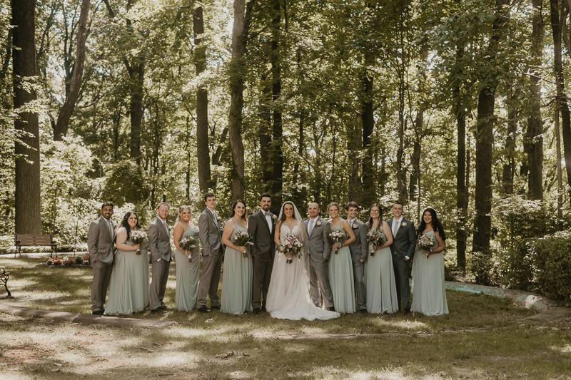 Beautiful bridal party portraits at the Liriodendron Mansion in Bel Air, Maryland by Britney Clause Photography