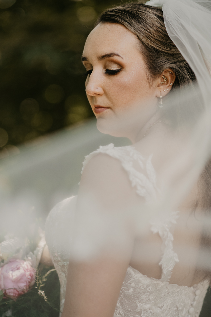 Stunning bride and groom wedding portraits at the Liriodendron Mansion in Bel Air, Maryland by Britney Clause Photography