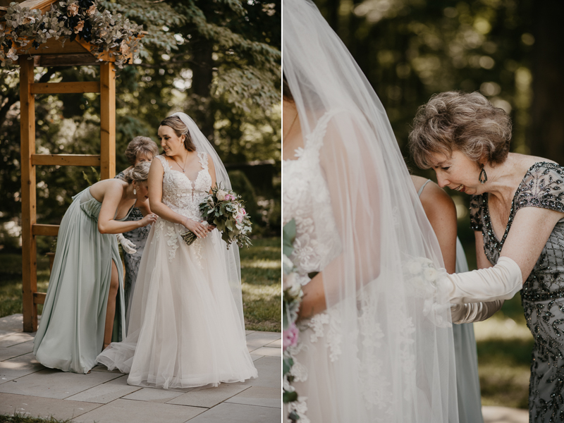 Stunning bride and groom wedding portraits at the Liriodendron Mansion in Bel Air, Maryland by Britney Clause Photography