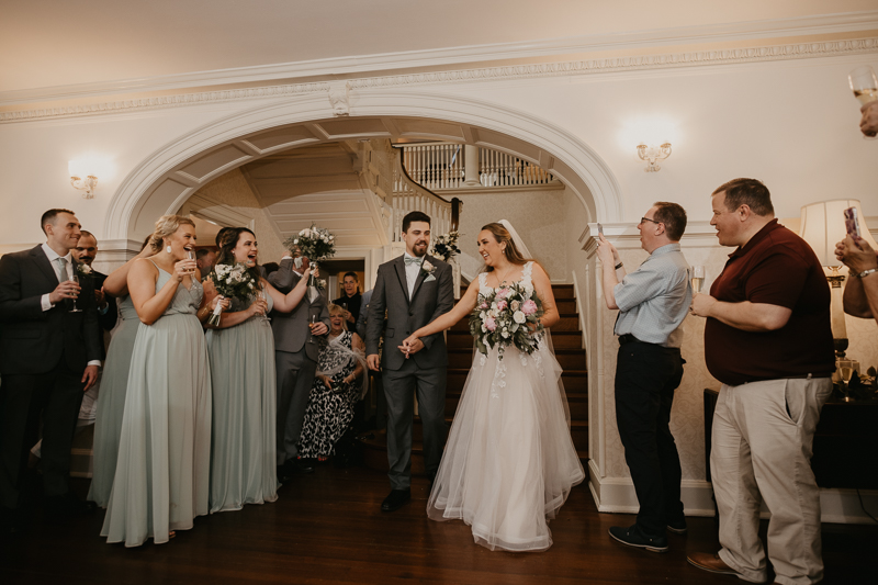 A stunning mansion wedding reception at the Liriodendron Mansion in Bel Air, Maryland by Britney Clause Photography