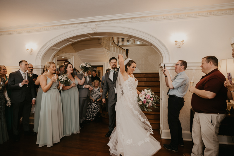 A stunning mansion wedding reception at the Liriodendron Mansion in Bel Air, Maryland by Britney Clause Photography