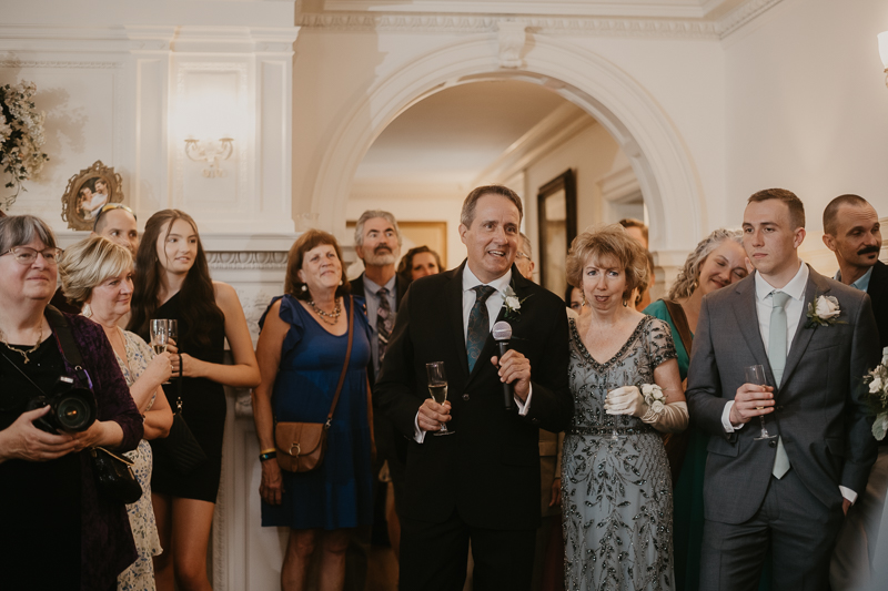 A stunning mansion wedding reception at the Liriodendron Mansion in Bel Air, Maryland by Britney Clause Photography