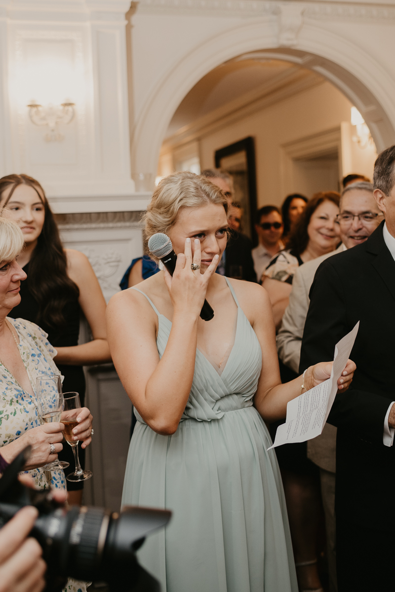 A stunning mansion wedding reception at the Liriodendron Mansion in Bel Air, Maryland by Britney Clause Photography