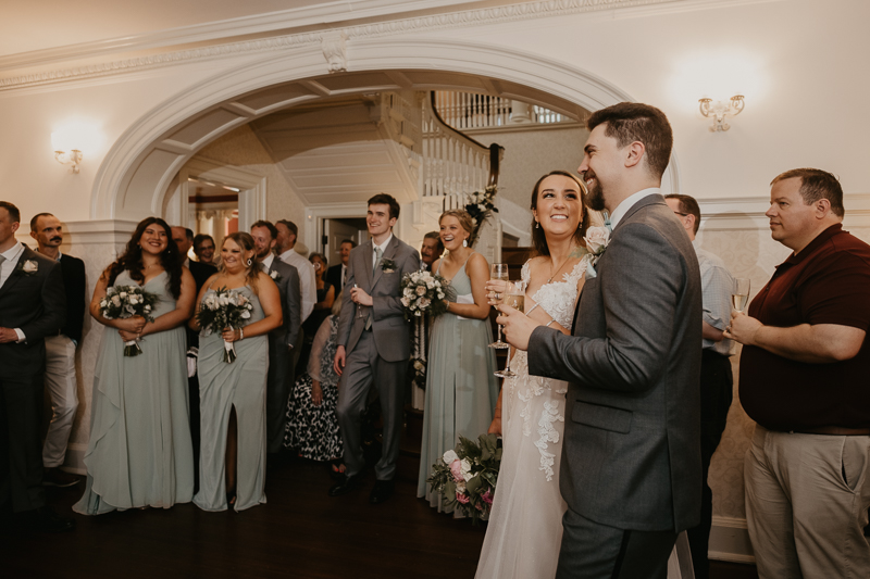 A stunning mansion wedding reception at the Liriodendron Mansion in Bel Air, Maryland by Britney Clause Photography