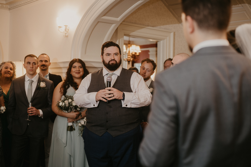 A stunning mansion wedding reception at the Liriodendron Mansion in Bel Air, Maryland by Britney Clause Photography