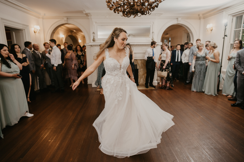 A stunning mansion wedding reception at the Liriodendron Mansion in Bel Air, Maryland by Britney Clause Photography