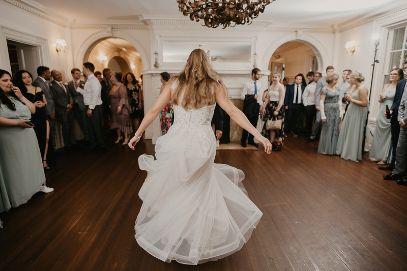 A stunning mansion wedding reception at the Liriodendron Mansion in Bel Air, Maryland by Britney Clause Photography