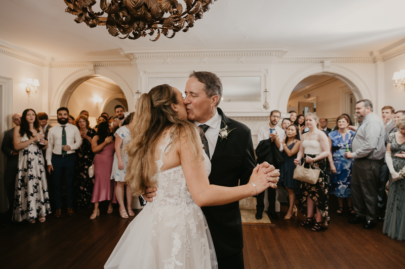 A stunning mansion wedding reception at the Liriodendron Mansion in Bel Air, Maryland by Britney Clause Photography