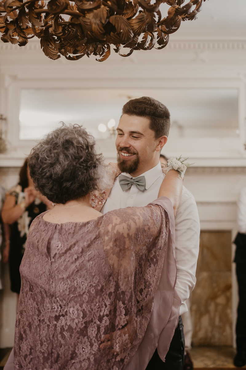 A stunning mansion wedding reception at the Liriodendron Mansion in Bel Air, Maryland by Britney Clause Photography