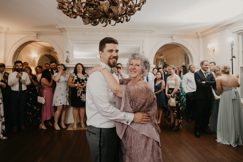 A stunning mansion wedding reception at the Liriodendron Mansion in Bel Air, Maryland by Britney Clause Photography