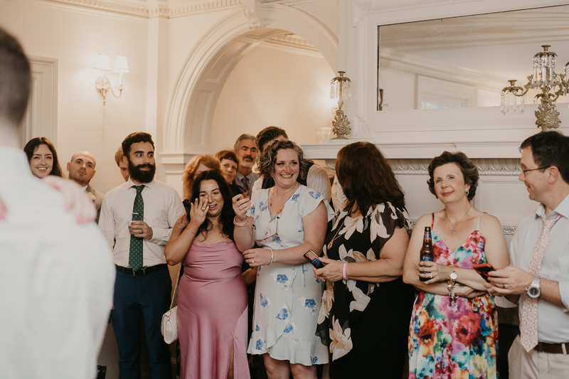 A stunning mansion wedding reception at the Liriodendron Mansion in Bel Air, Maryland by Britney Clause Photography