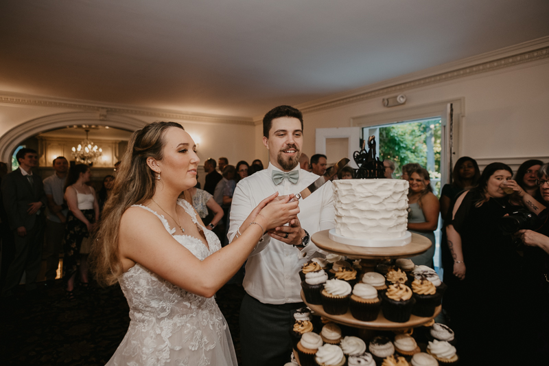 Delicious wedding cake by Flavor Cupcakery at the Liriodendron Mansion in Bel Air, Maryland by Britney Clause Photography