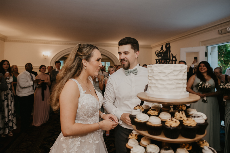 Delicious wedding cake by Flavor Cupcakery at the Liriodendron Mansion in Bel Air, Maryland by Britney Clause Photography