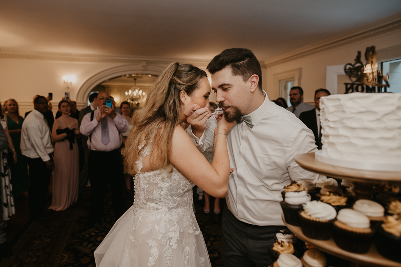 Delicious wedding cake by Flavor Cupcakery at the Liriodendron Mansion in Bel Air, Maryland by Britney Clause Photography