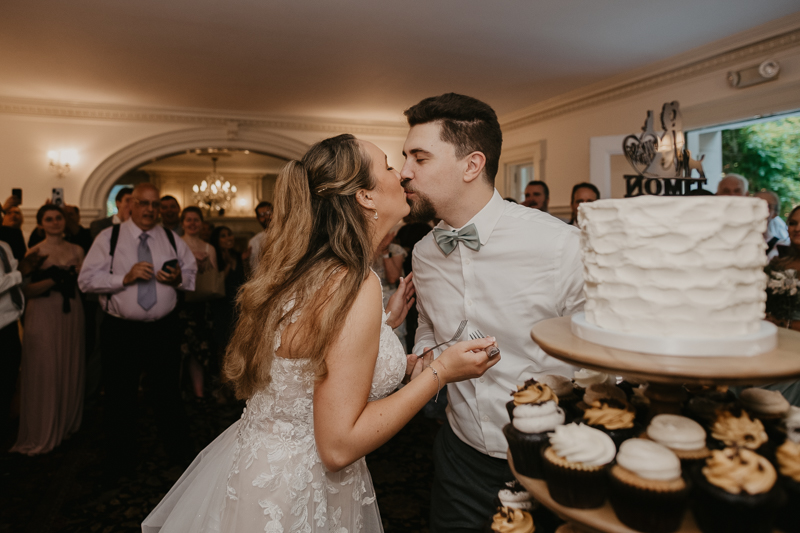 Delicious wedding cake by Flavor Cupcakery at the Liriodendron Mansion in Bel Air, Maryland by Britney Clause Photography