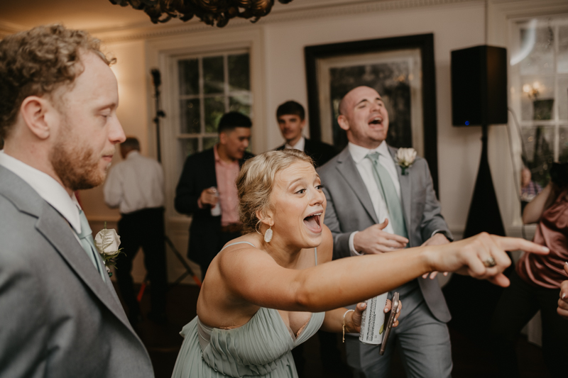 An exciting evening wedding reception by DJ Jason Burns at the Liriodendron Mansion in Bel Air, Maryland by Britney Clause Photography