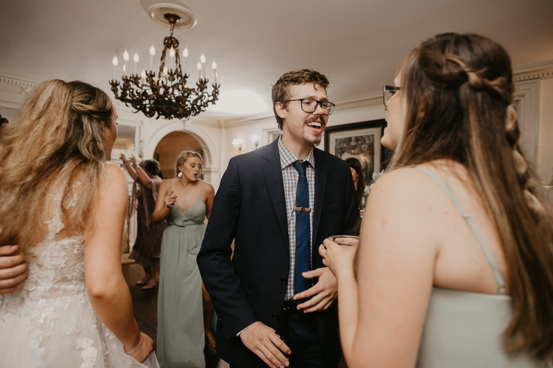 An exciting evening wedding reception by DJ Jason Burns at the Liriodendron Mansion in Bel Air, Maryland by Britney Clause Photography