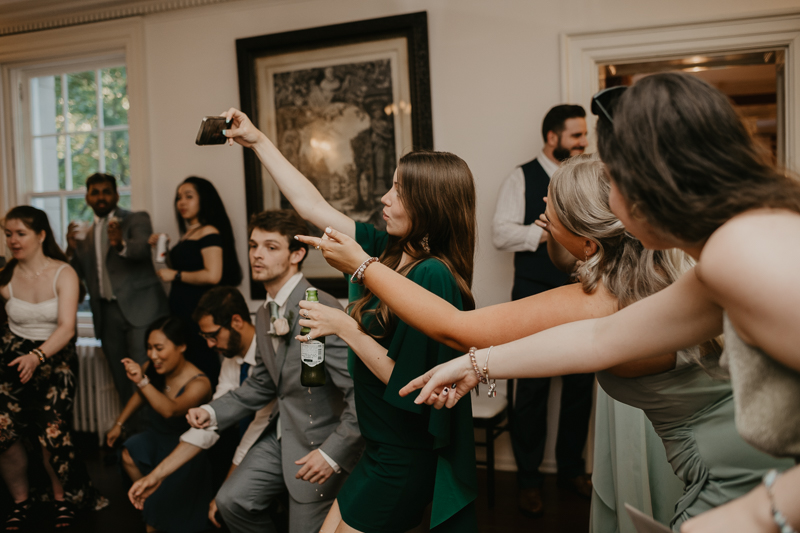 An exciting evening wedding reception by DJ Jason Burns at the Liriodendron Mansion in Bel Air, Maryland by Britney Clause Photography