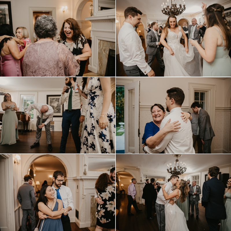 An exciting evening wedding reception by DJ Jason Burns at the Liriodendron Mansion in Bel Air, Maryland by Britney Clause Photography