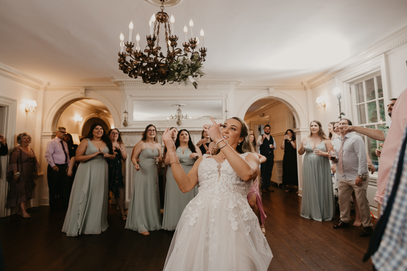 An exciting evening wedding reception by DJ Jason Burns at the Liriodendron Mansion in Bel Air, Maryland by Britney Clause Photography