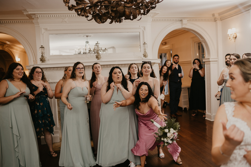 An exciting evening wedding reception by DJ Jason Burns at the Liriodendron Mansion in Bel Air, Maryland by Britney Clause Photography