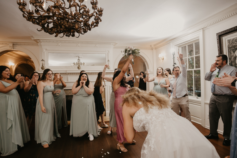 An exciting evening wedding reception by DJ Jason Burns at the Liriodendron Mansion in Bel Air, Maryland by Britney Clause Photography