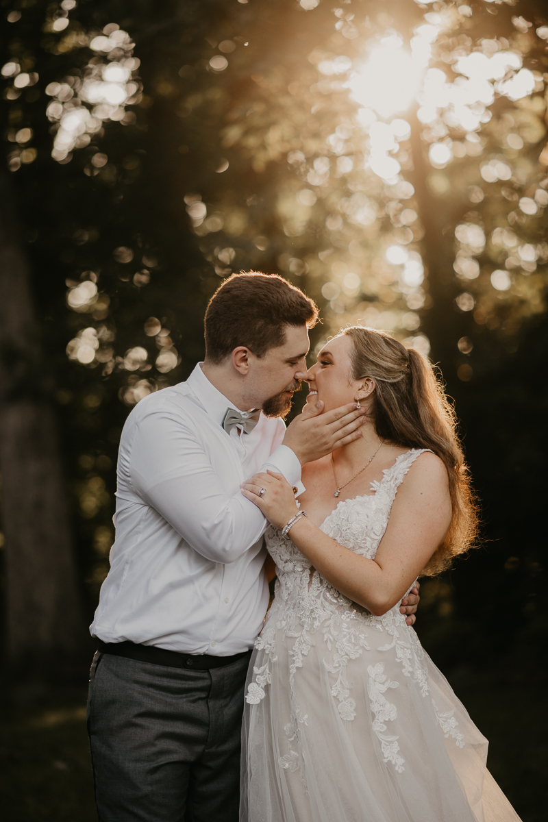 Stunning bride and groom wedding portraits at the Liriodendron Mansion in Bel Air, Maryland by Britney Clause Photography