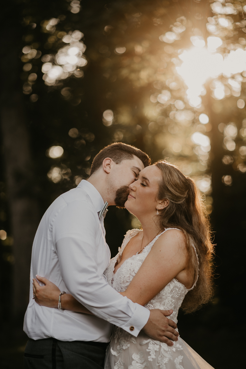 Stunning bride and groom wedding portraits at the Liriodendron Mansion in Bel Air, Maryland by Britney Clause Photography