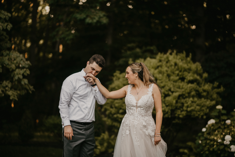 Stunning bride and groom wedding portraits at the Liriodendron Mansion in Bel Air, Maryland by Britney Clause Photography