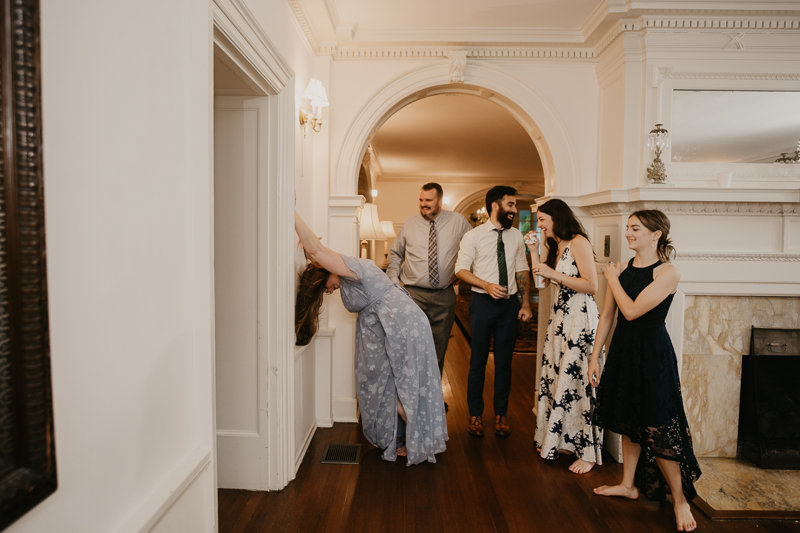 An exciting evening wedding reception by DJ Jason Burns at the Liriodendron Mansion in Bel Air, Maryland by Britney Clause Photography