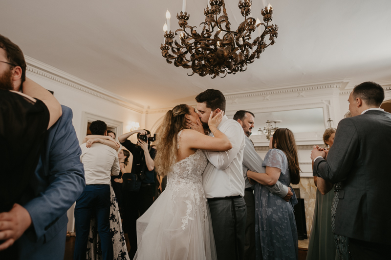 An exciting evening wedding reception by DJ Jason Burns at the Liriodendron Mansion in Bel Air, Maryland by Britney Clause Photography