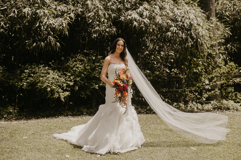 Stunning bridal portraits at the William Paca House Wedding in Annapolis, Maryland by Britney Clause Photography