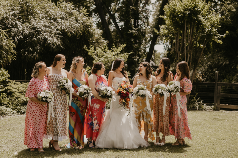 Beautiful bridal party portraits at the William Paca House Wedding in Annapolis, Maryland by Britney Clause Photography