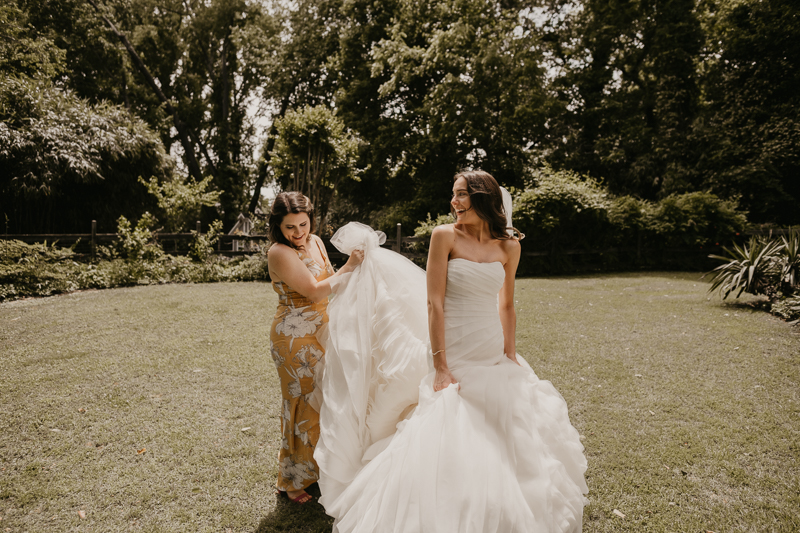 Beautiful bridal party portraits at the William Paca House Wedding in Annapolis, Maryland by Britney Clause Photography