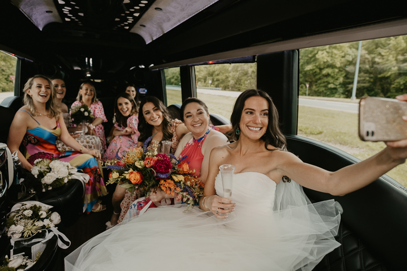 A bride getting ready at a private residence for a William Paca House Wedding in Annapolis, Maryland by Britney Clause Photography